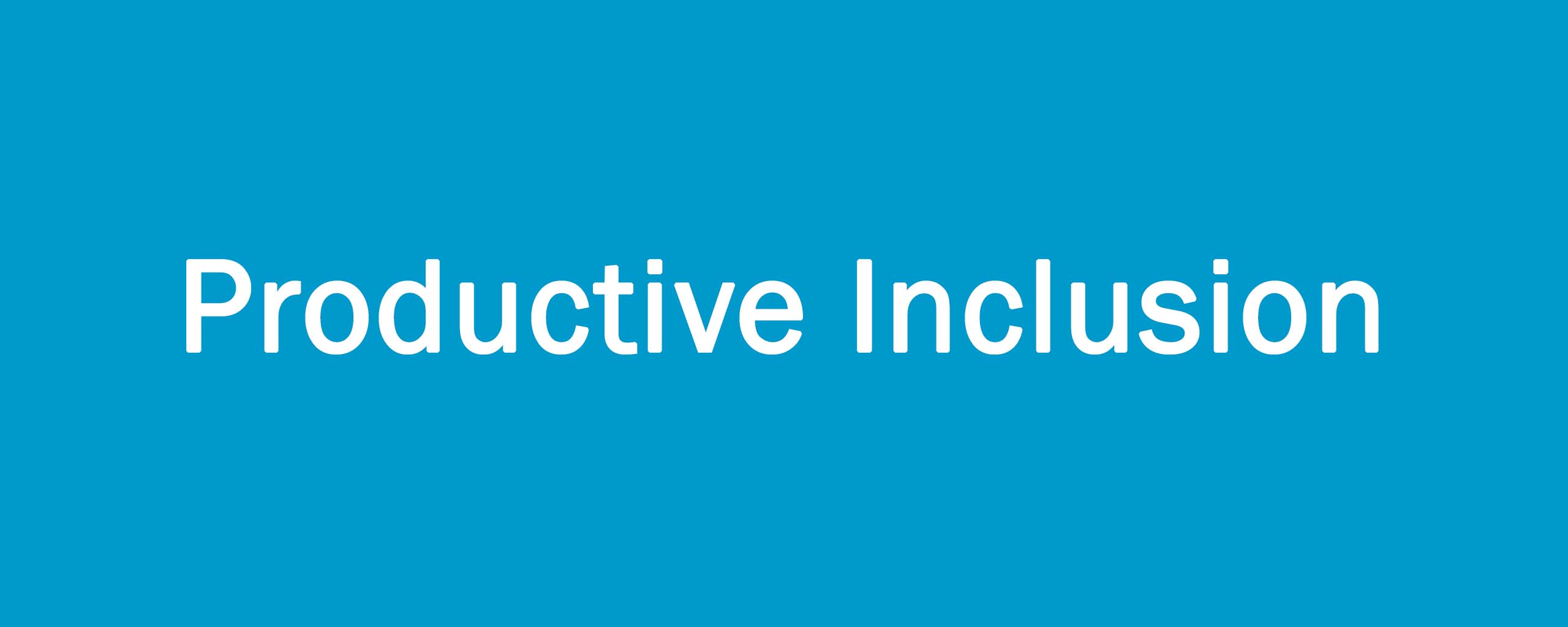 Productive Inclusion